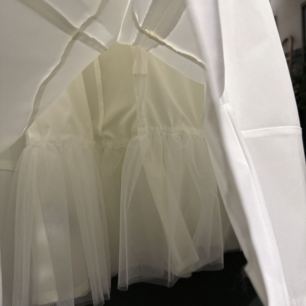Lauren Ralph Lauren White Floral Rosette Sleeveless Autumn Fall Wedding Dress 8 - Picture 10 of 10